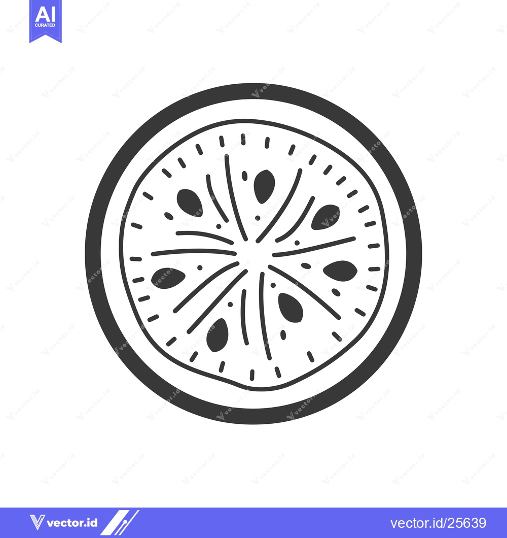 Premium Vector dari Black and White Line Drawing of a Sliced Kiwi