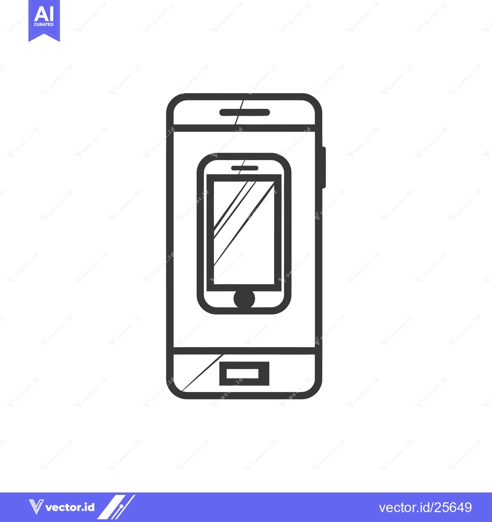 Premium Vector dari Black and White Line Drawing of a Smartphone
