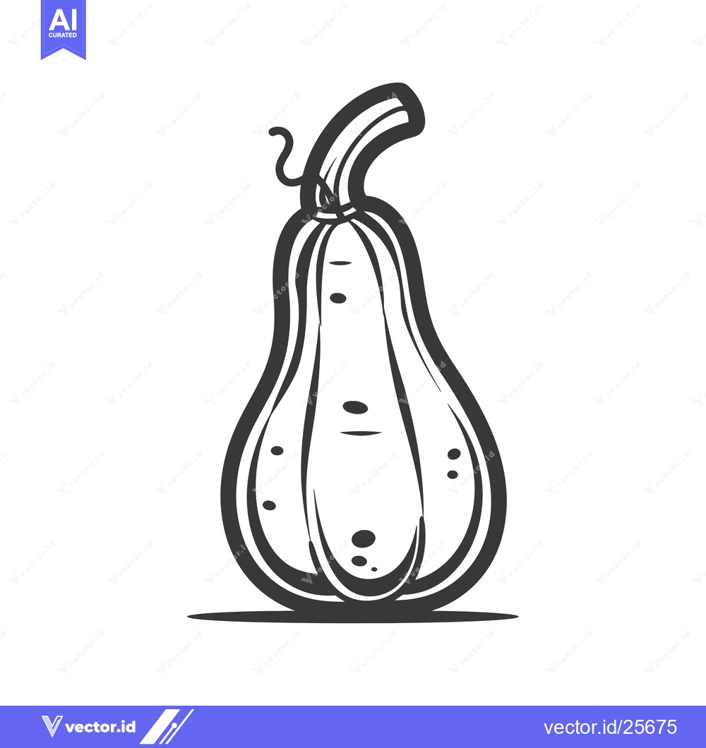 Premium Vector of Black and white line drawing of a squash