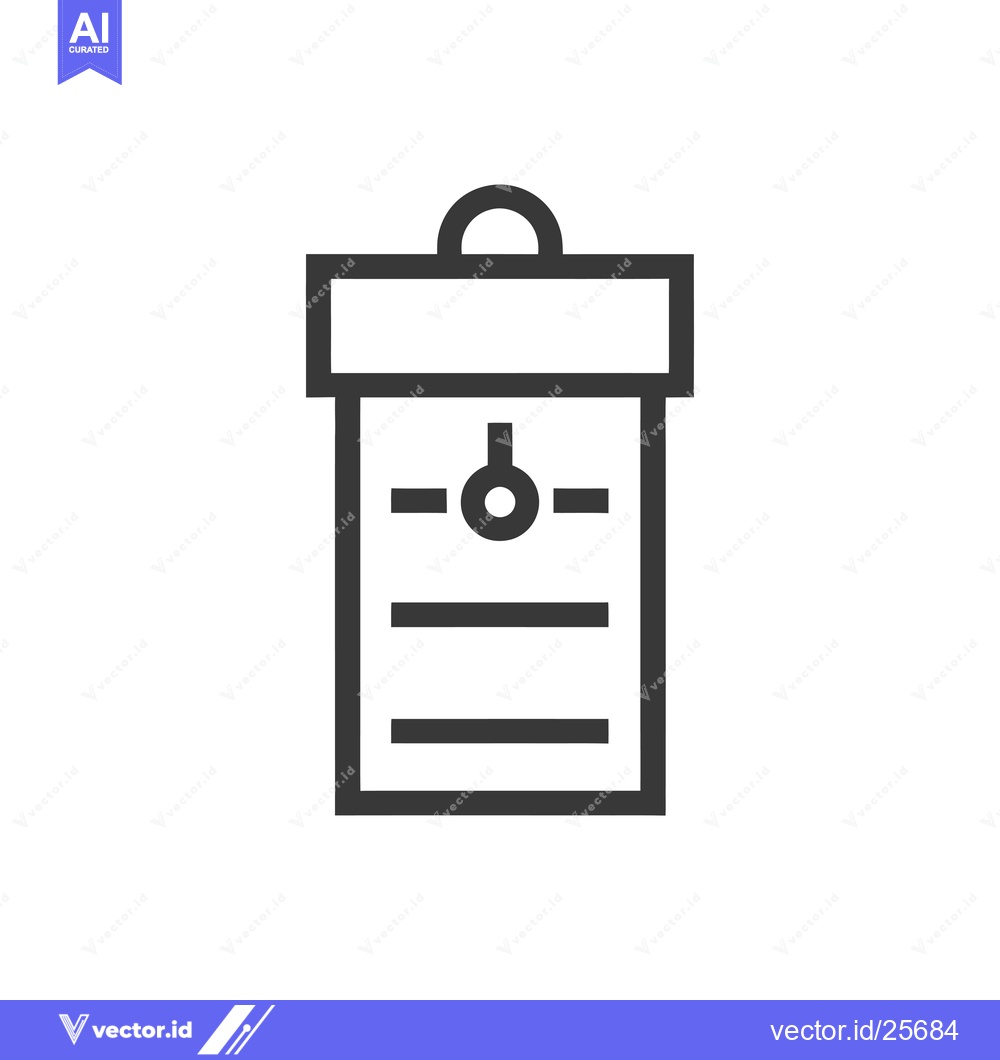 Premium Vector dari Black and White Line Drawing of a Tag with a Circle and Three Lines