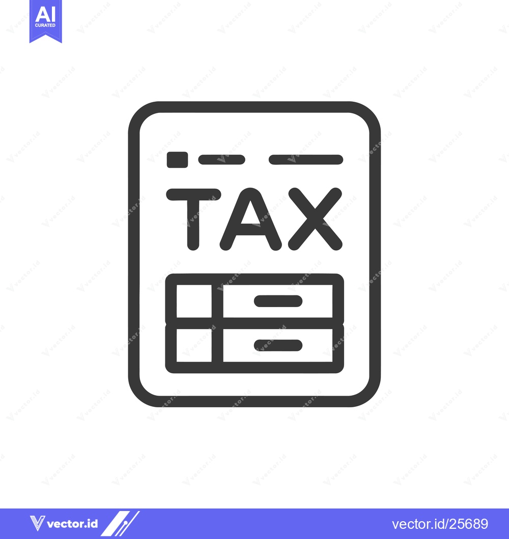 Premium Vector dari Black and White Line Drawing of a Tax Form