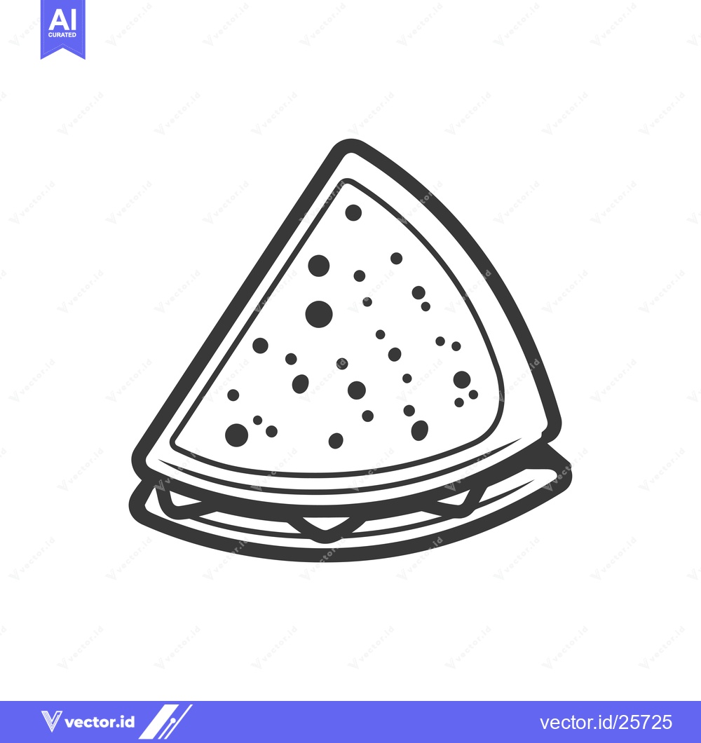 Premium Vector dari Black and White Line Drawing of a Watermelon Slice