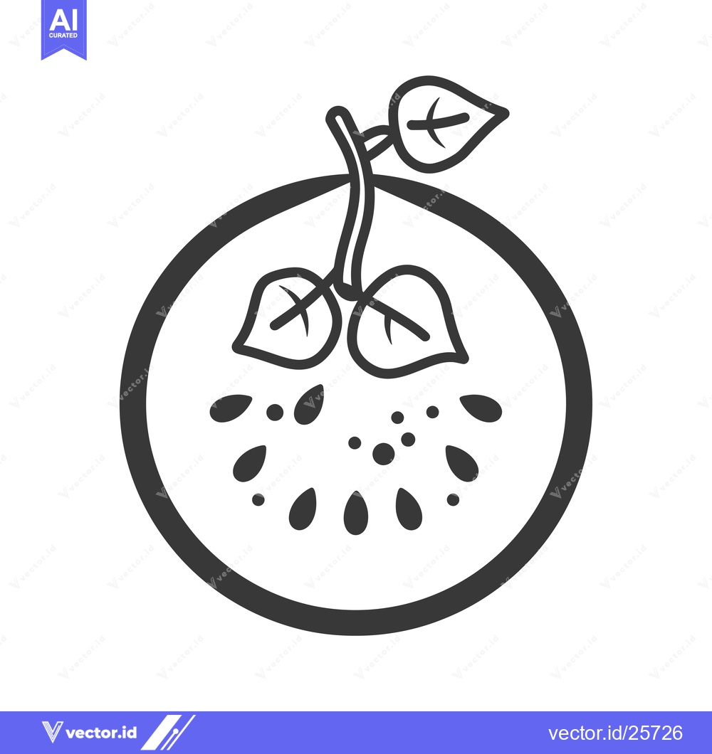 Premium Vector of Black and white line drawing of a watermelon slice with seeds