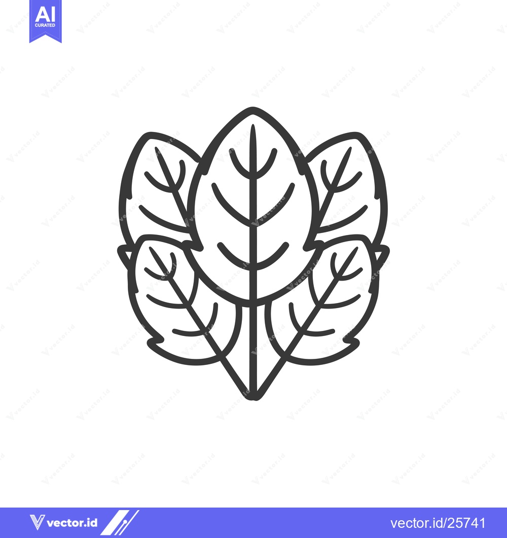 Premium Vector dari Black and White Line Drawing of Four Leaves