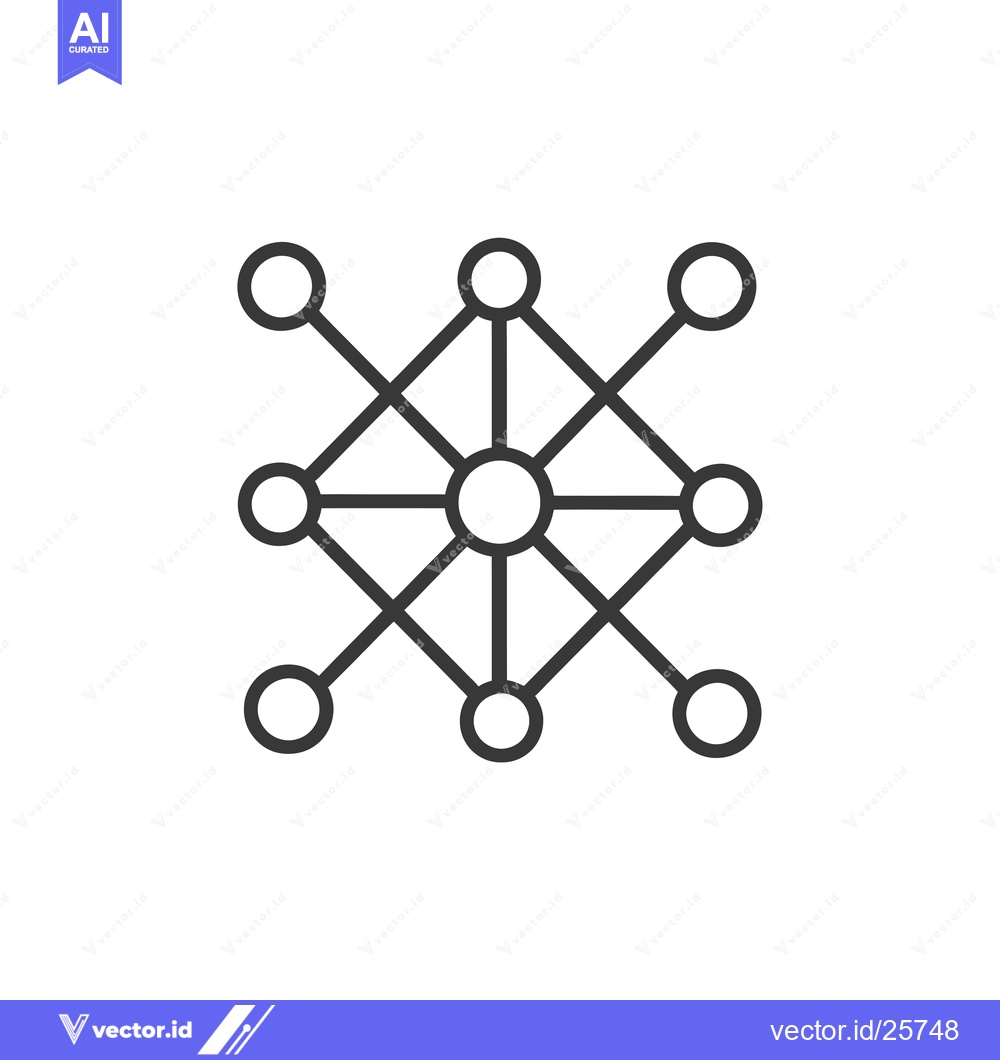 Premium Vector of Black and White Line Drawing of Interconnected Circles