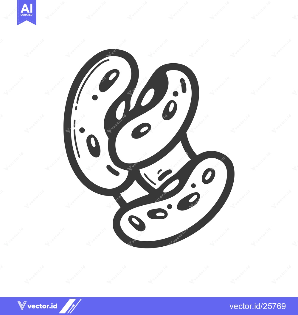 Premium Vector dari Black and White Line Drawing of Three Mushrooms