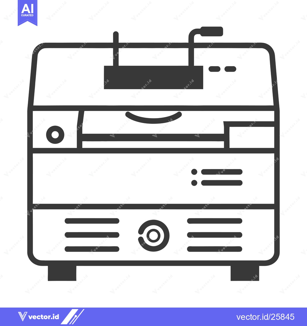 Premium Vector of Black and White Outline Drawing of a  Deep Fryer