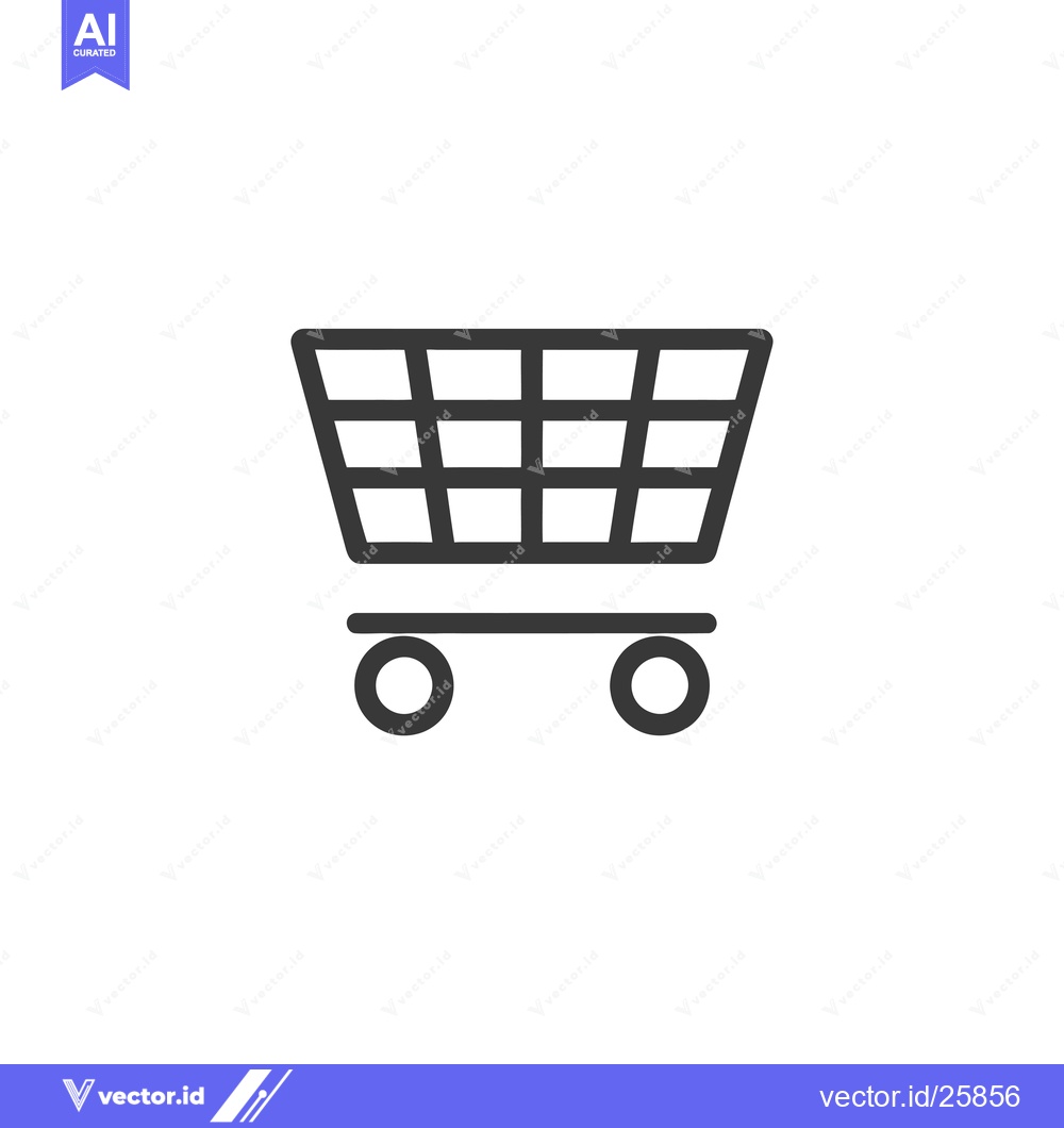 Premium Vector of Black and white outline drawing of a shopping cart