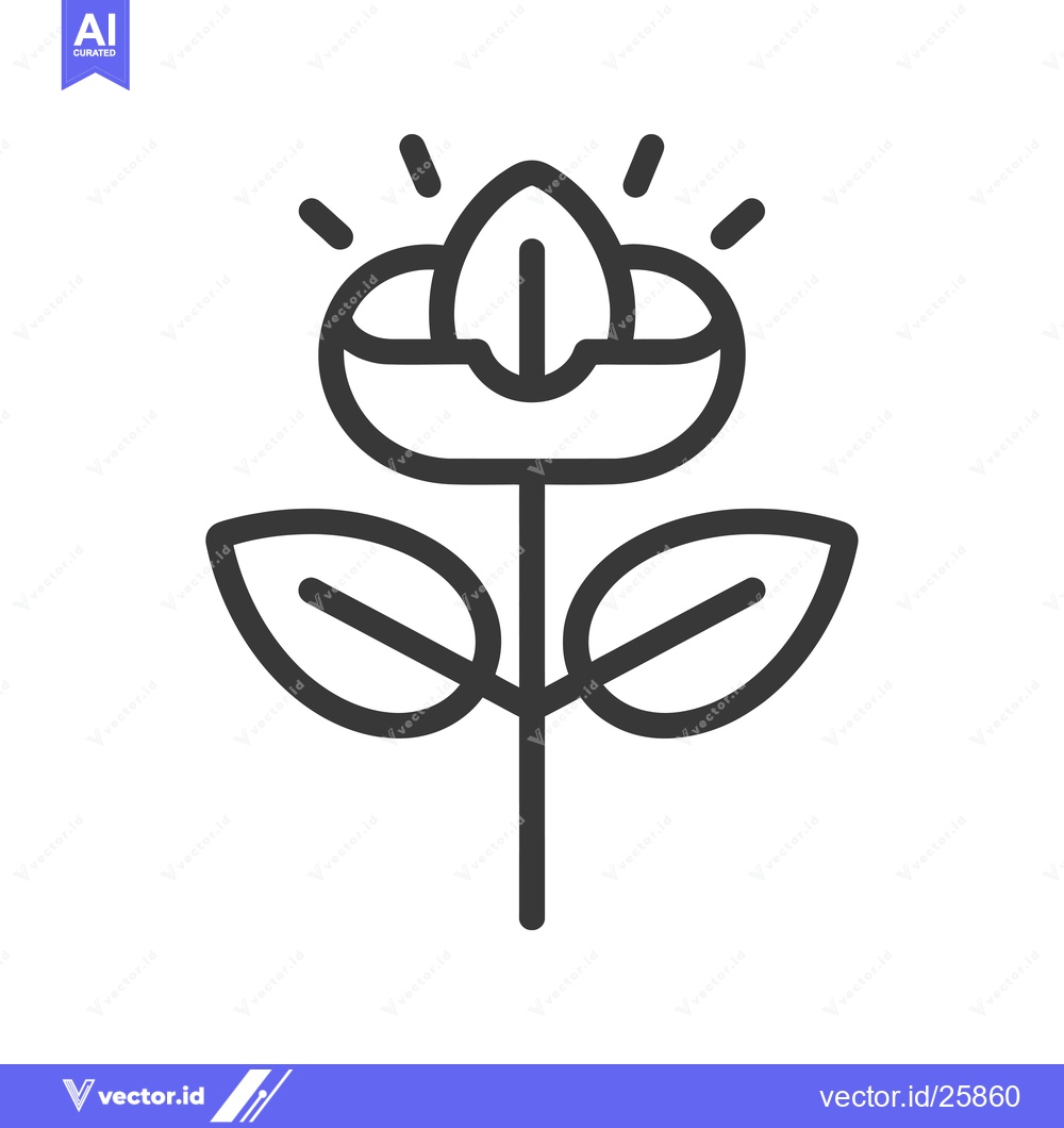 Premium Vector of Black and white outline drawing of a stylized flower