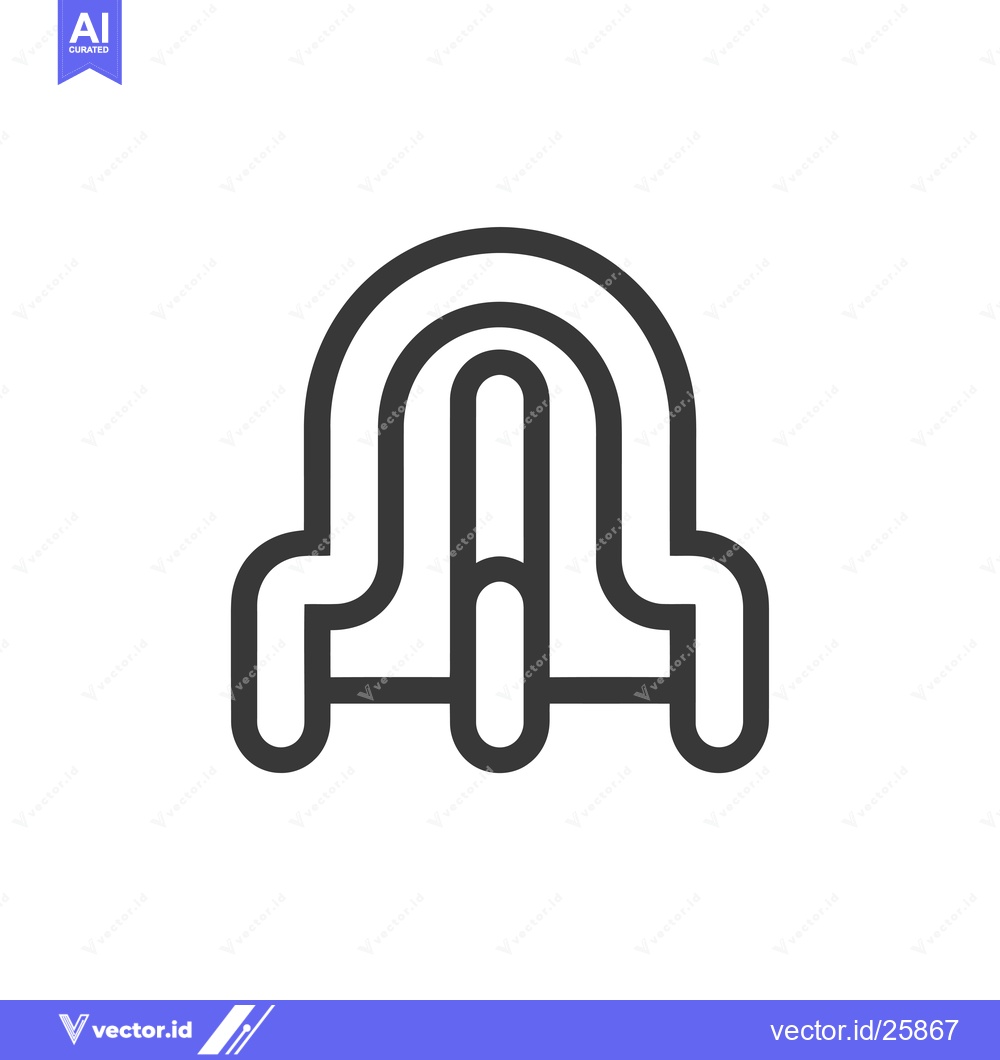 Premium Vector dari Black and White Outline Icon of a Bell