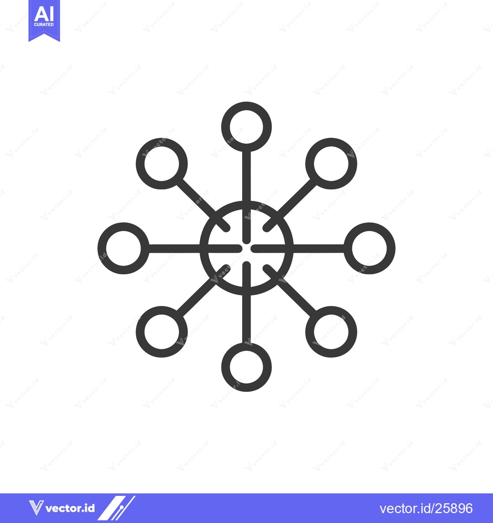 Premium Vector dari Black and White Outline Icon of a Target with Eight Arrows Pointing To