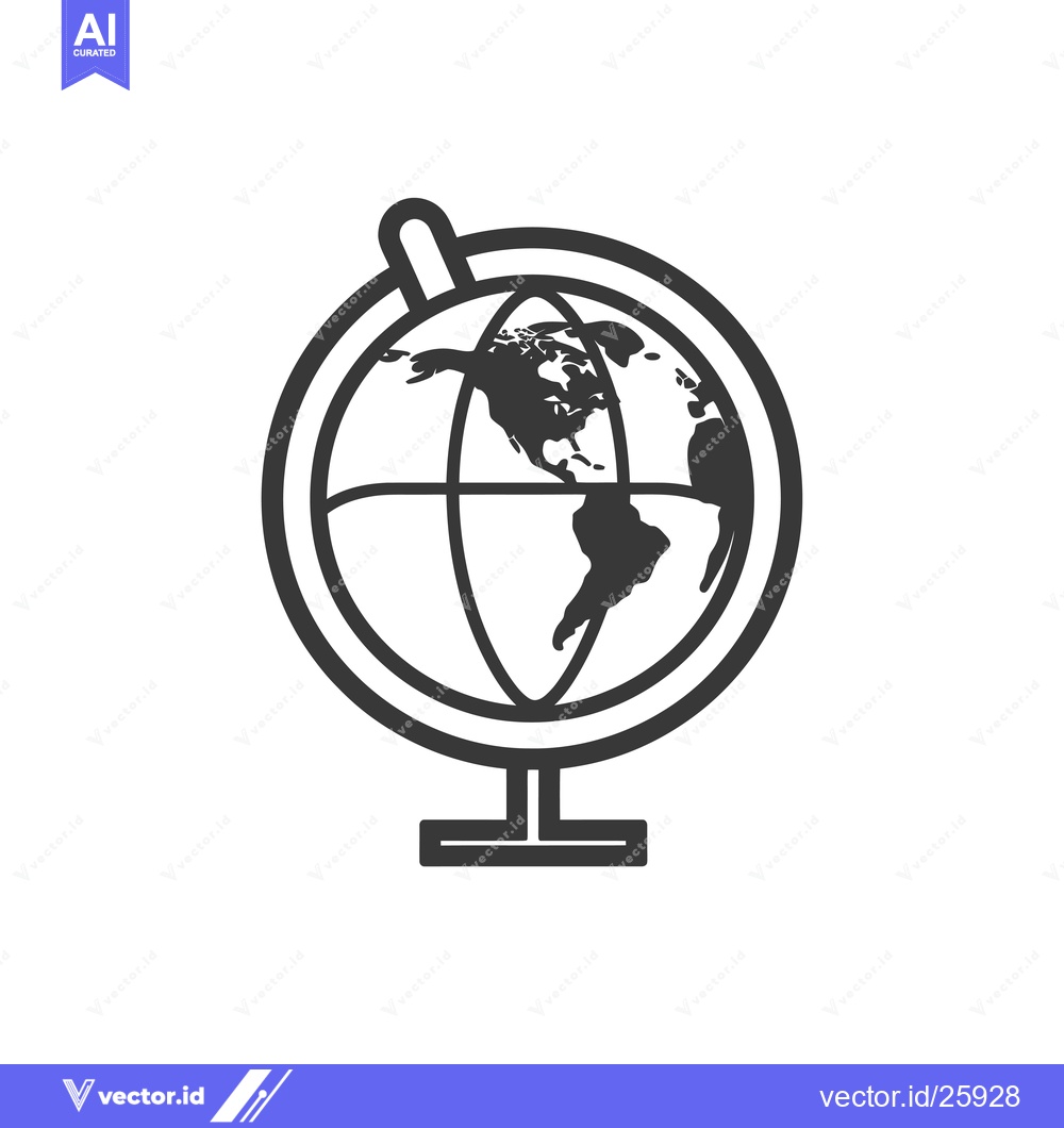 Premium Vector of Black and white outline illustration of a globe