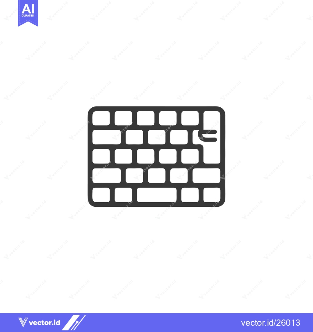 Premium Vector dari Black and White Outline of a Computer Keyboard