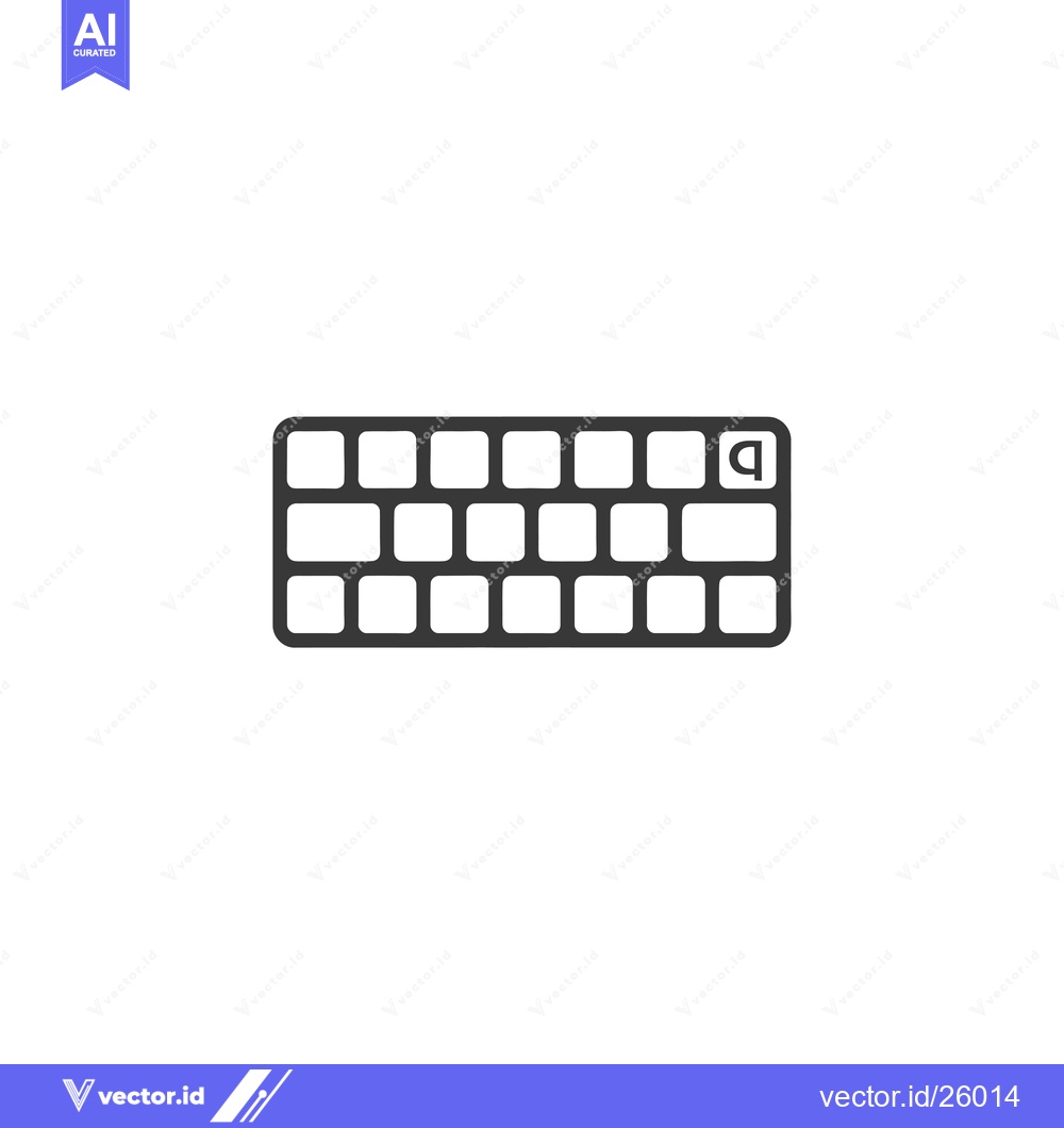 Premium Vector of Black and white outline of a computer keyboard with the letter Q highl