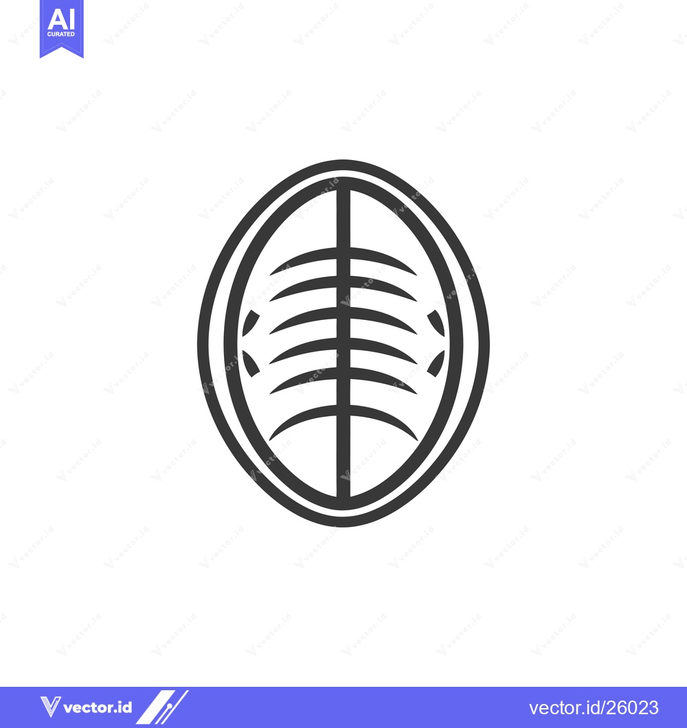 Premium Vector of Black and White Outline of a Fish with Ribs