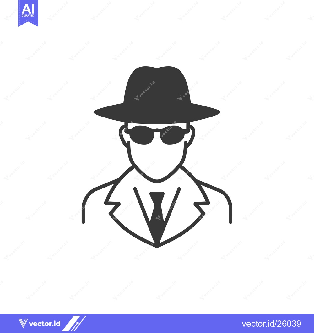Premium Vector of Black and white outline of a man wearing a fedora, sunglasses, and a s