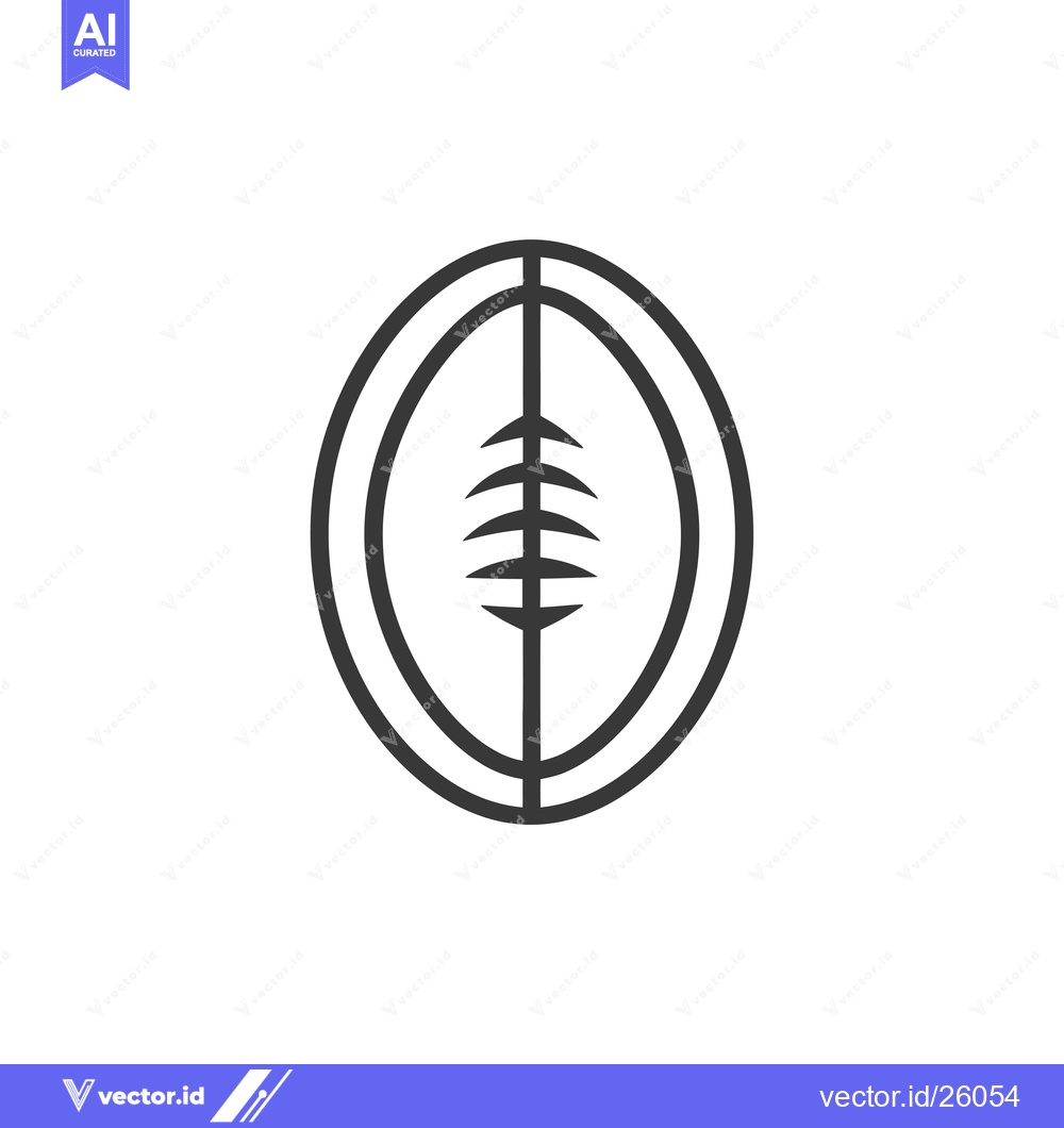 Premium Vector of Black and white outline of a rugby ball
