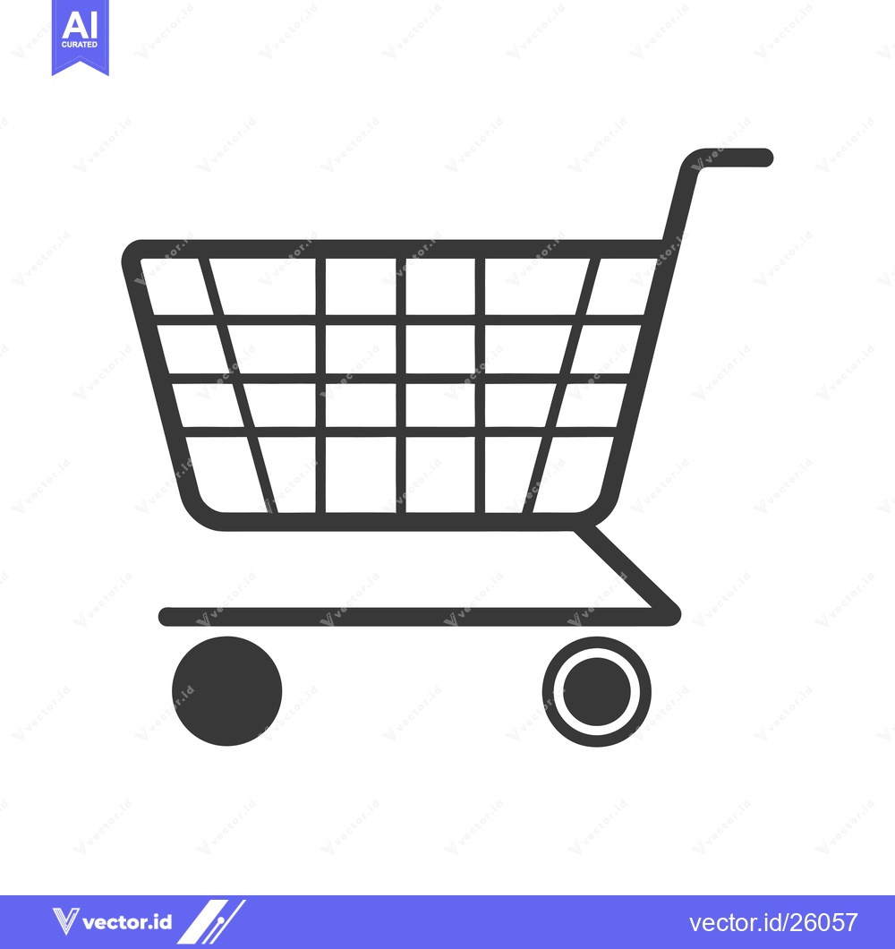 Premium Vector dari Black and White Outline of a Shopping Cart