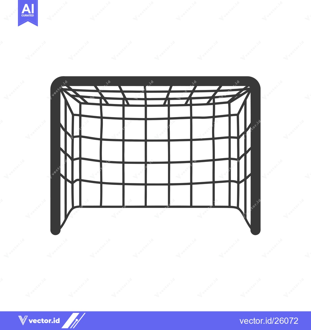 Premium Vector dari Black and White Outline of a Soccer Goal