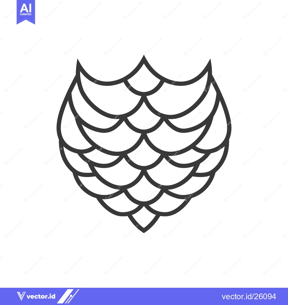 Premium Vector of Black and White Outline of Interlocking Curved Shapes