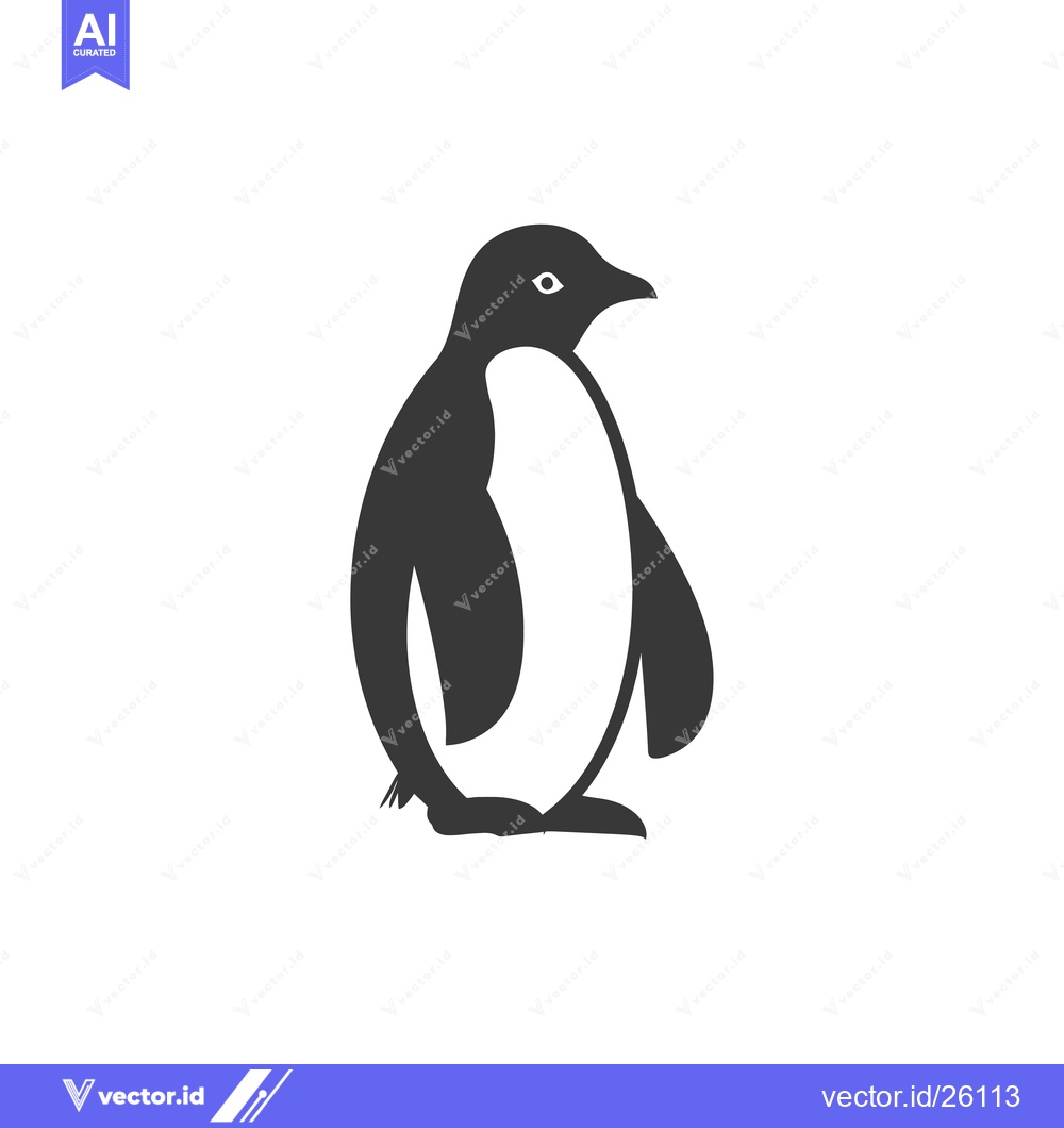 Premium Vector dari Black and White Penguin Silhouette