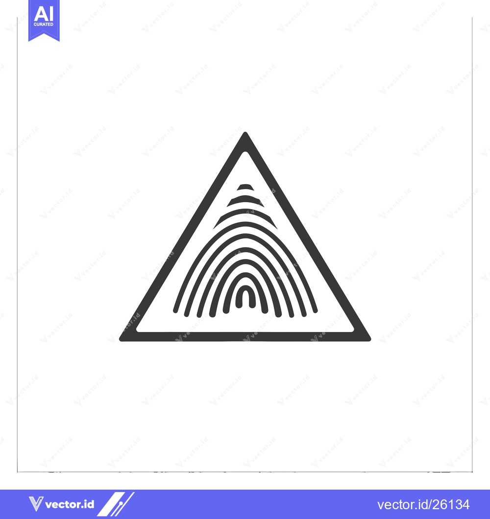 Premium Vector of Black and White Rainbow Inside a Triangle