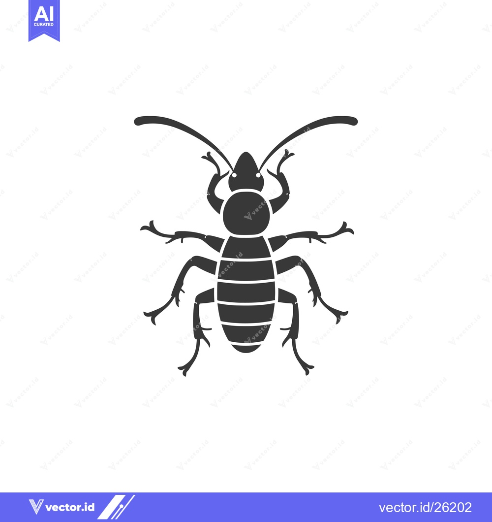 Premium Vector of Black and White Silhouette of a Beetle