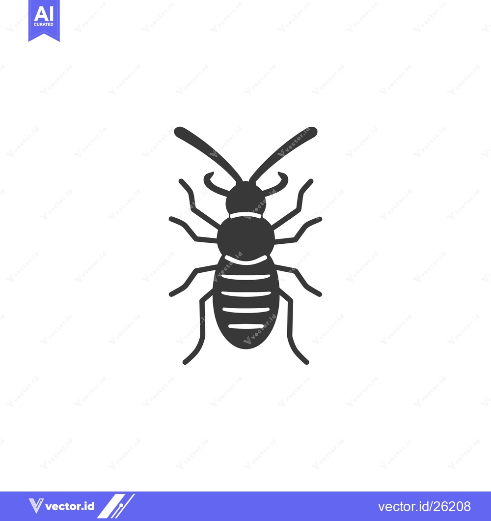 Premium Vector of Black and white silhouette of a beetle with six legs and antennae
