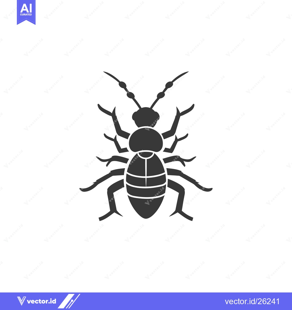 Premium Vector dari Black and White Silhouette of a Cockroach