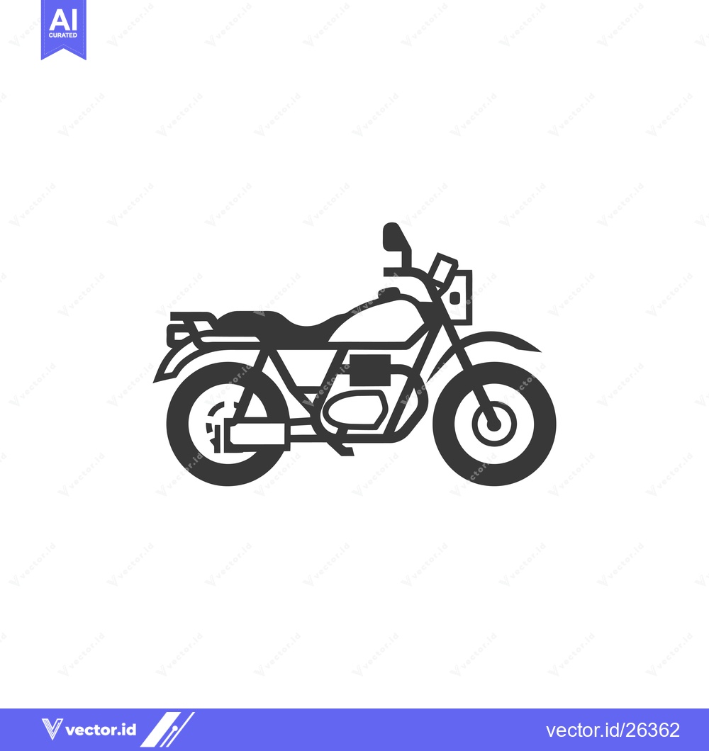 Premium Vector of Black and White Silhouette of a Motorcycle