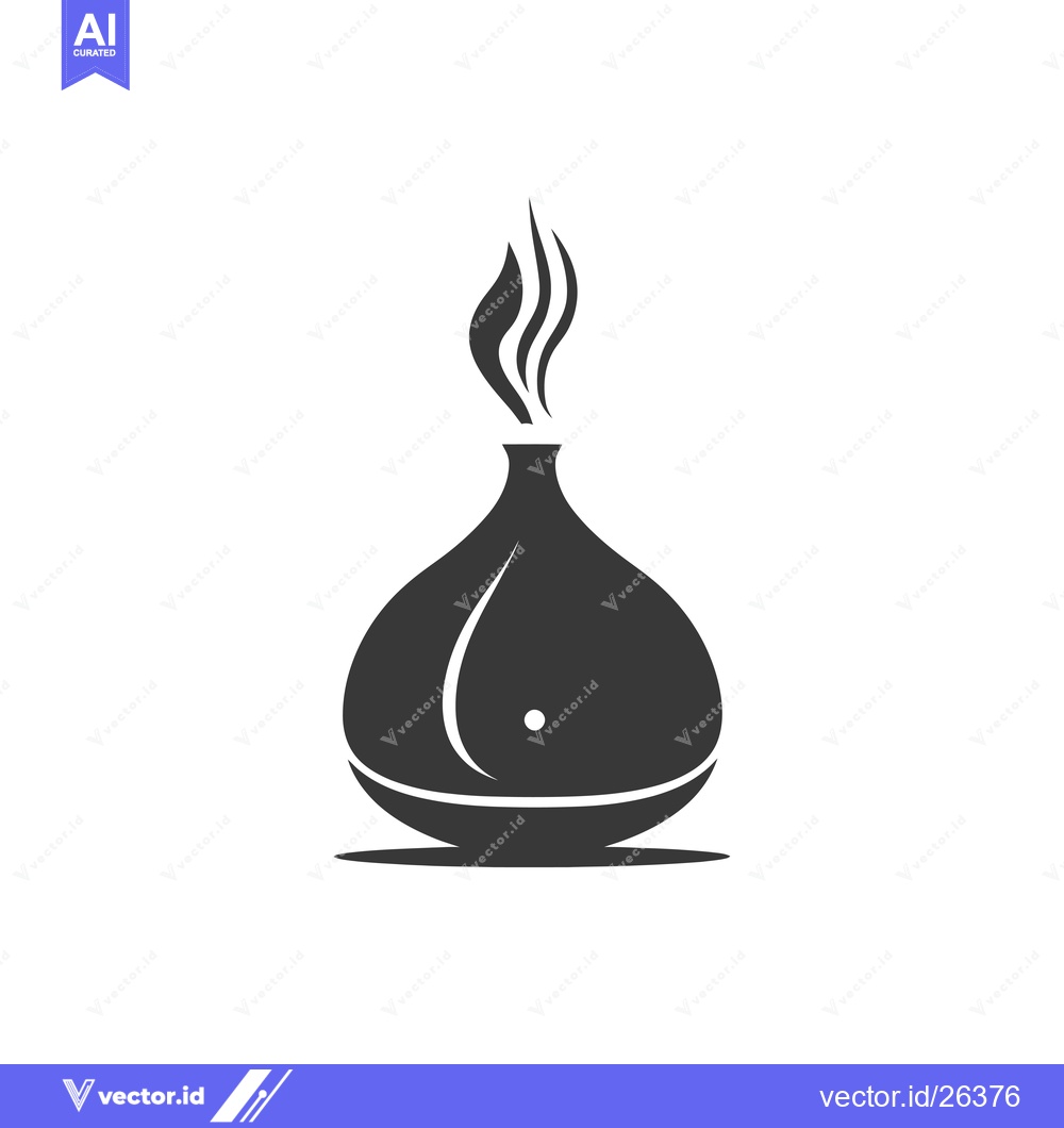 Premium Vector of Black and White Silhouette of an Essential Oil Diffuser