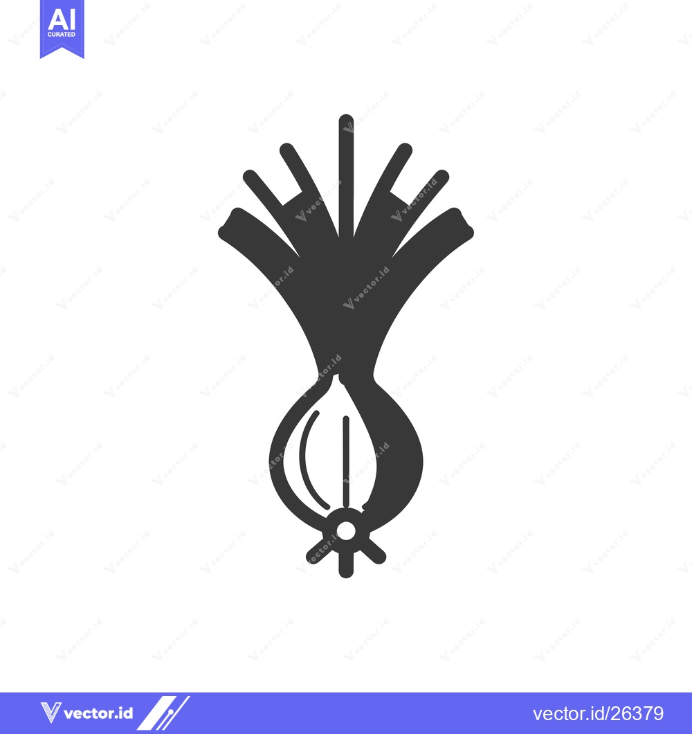 Premium Vector dari Black and white silhouette of an onion with roots