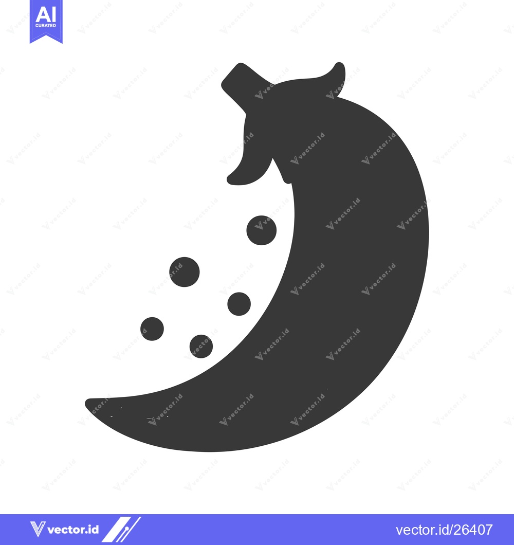 Premium Vector dari Black and White Silhouette of a Pepper with Seeds