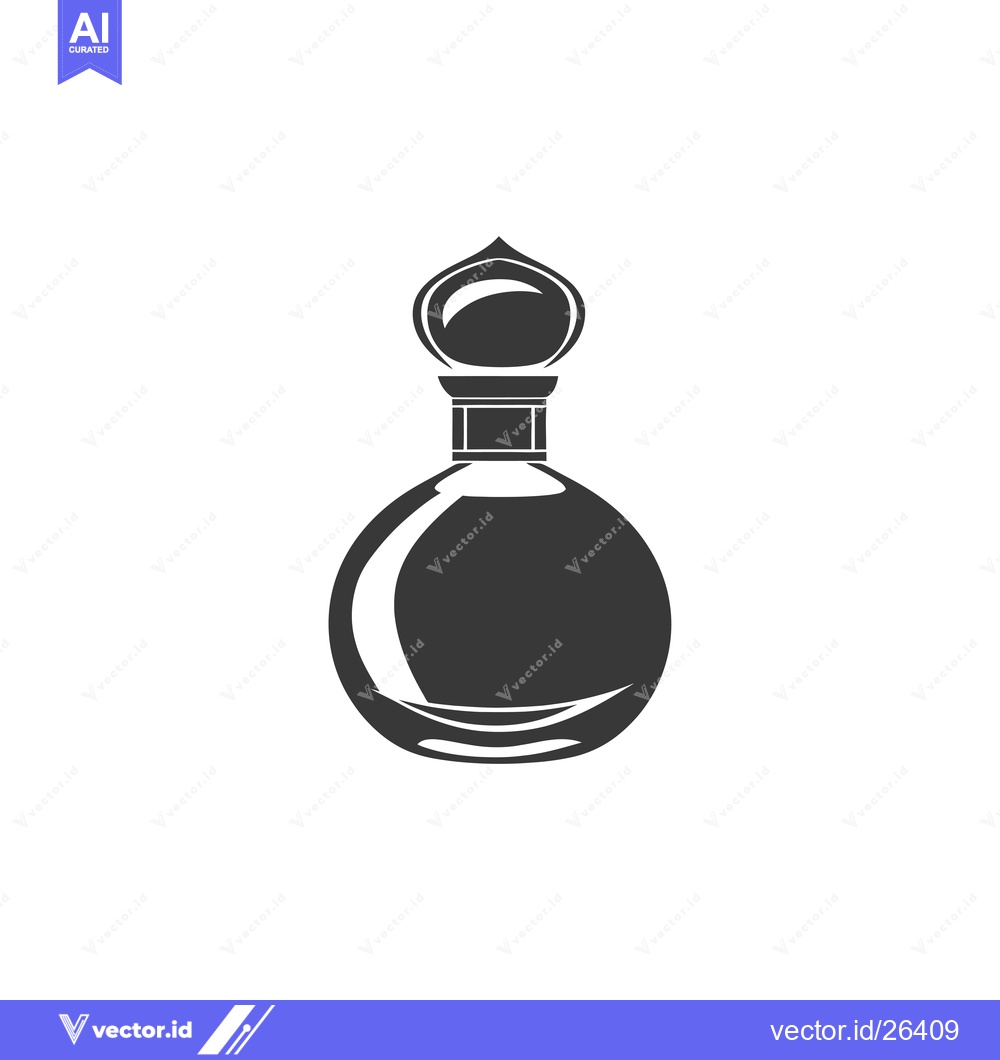 Premium Vector dari Black and White Silhouette of a Perfume Bottle