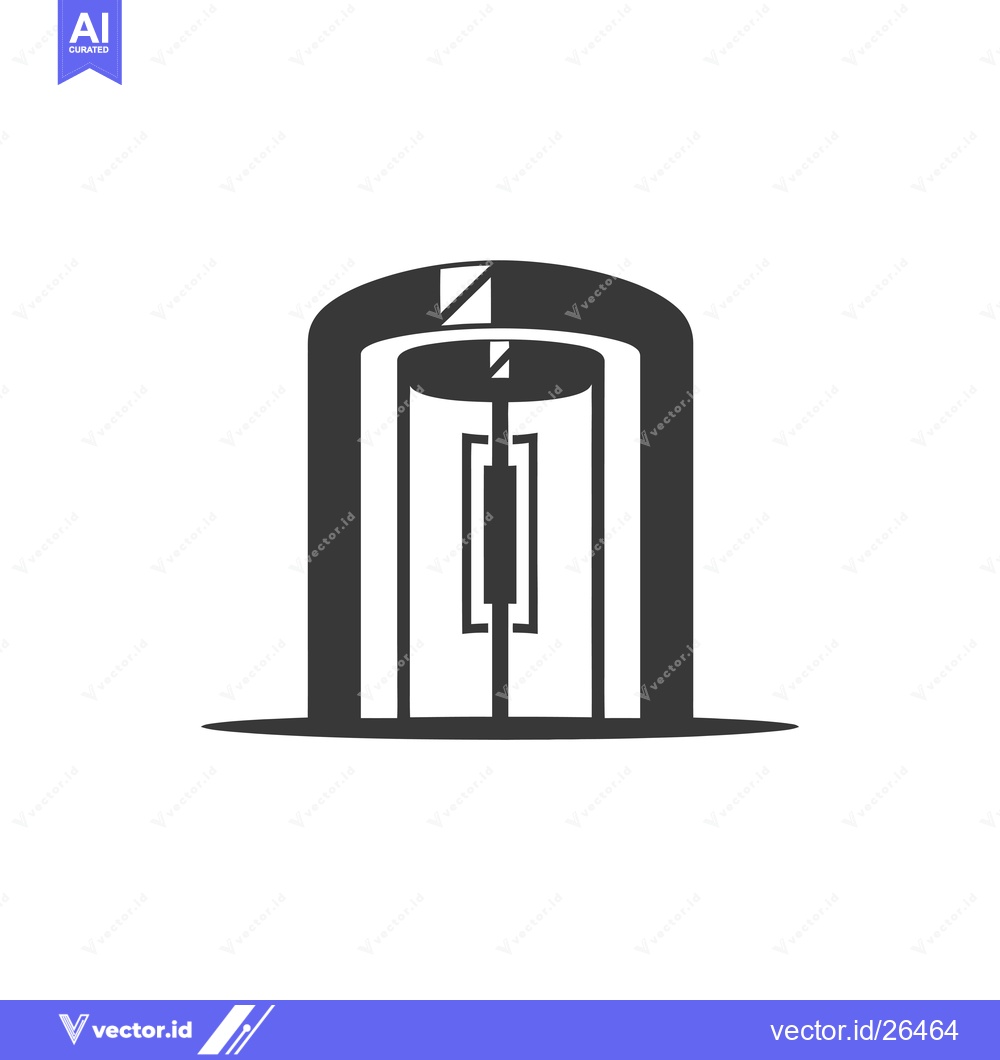 Premium Vector dari Black and White Silhouette of a Revolving Door