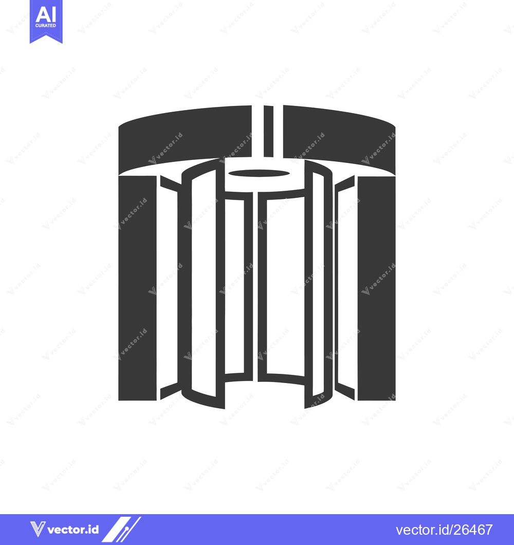 Premium Vector dari Black and white silhouette of a revolving door