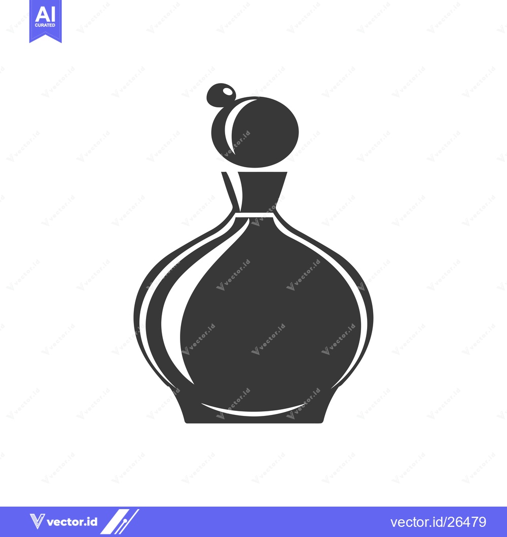 Premium Vector dari Black and white silhouette of a round bottle with a lid