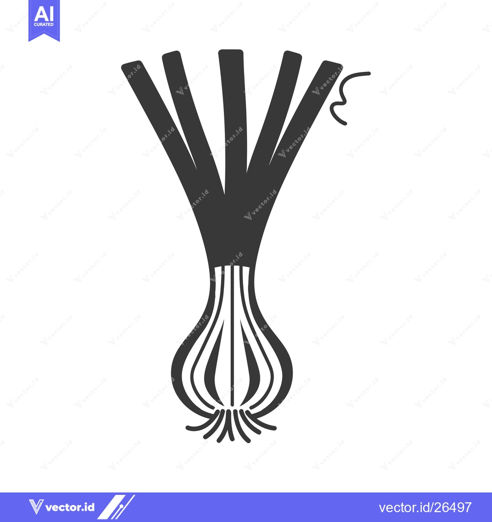 Premium Vector of Black and white silhouette of a single onion