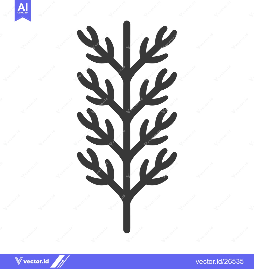 Premium Vector dari Black and white silhouette of a stylized tree branch