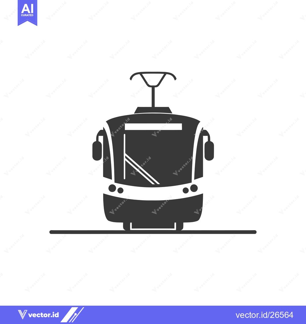 Premium Vector dari Black and white silhouette of a train with an overhead wire