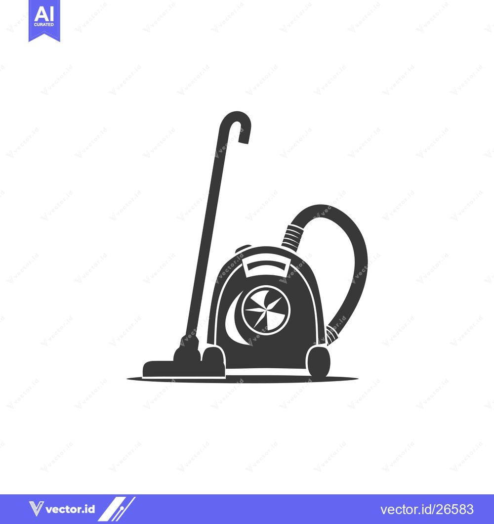 Premium Vector dari Black and White Silhouette of a Vacuum Cleaner