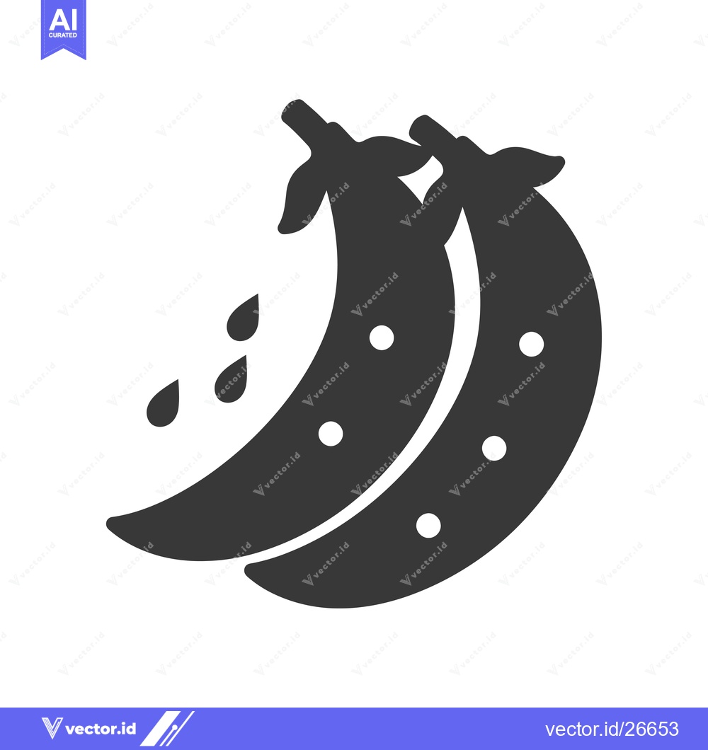 Premium Vector dari Black and White Silhouette of Two Bananas with Droplets