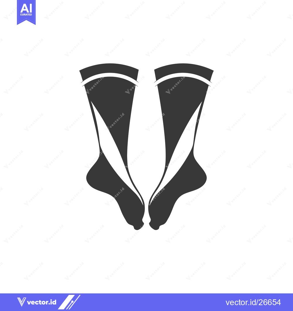 Premium Vector dari Black and White Silhouette of Two Socks