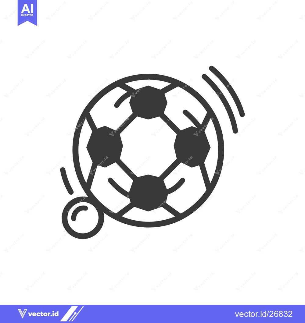 Premium Vector dari Black and White Soccer Ball with Motion Lines