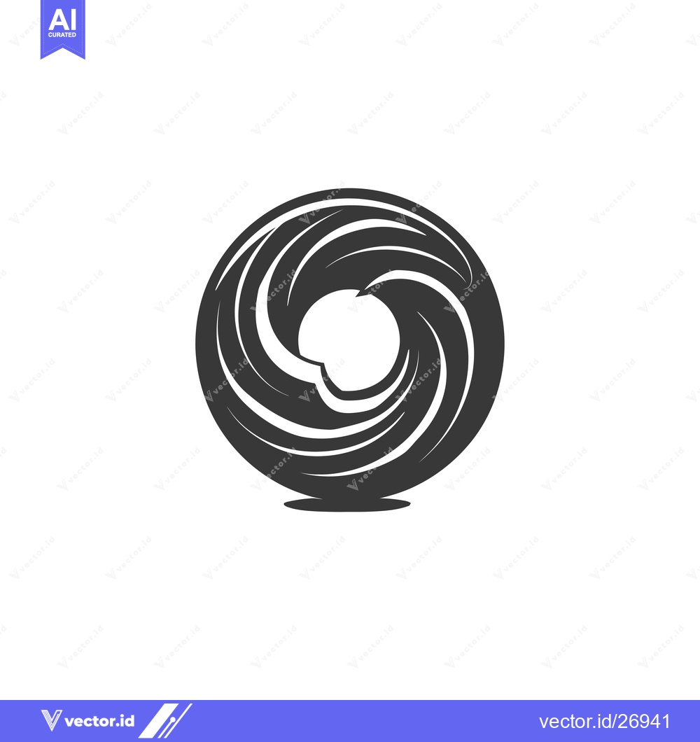 Premium Vector of Black and White Swirling Circular Abstract Design