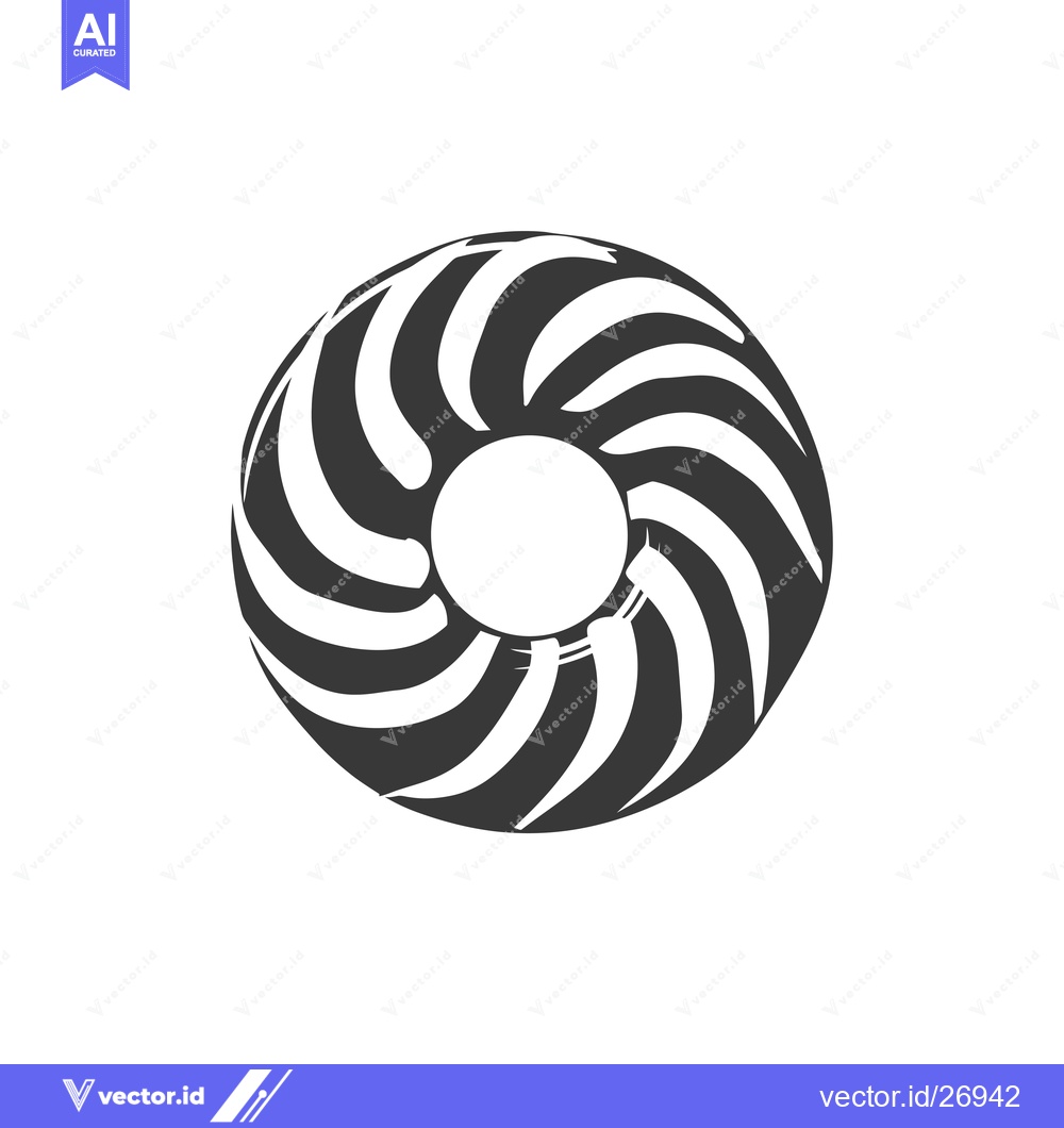Premium Vector dari Black and white swirl pattern donut