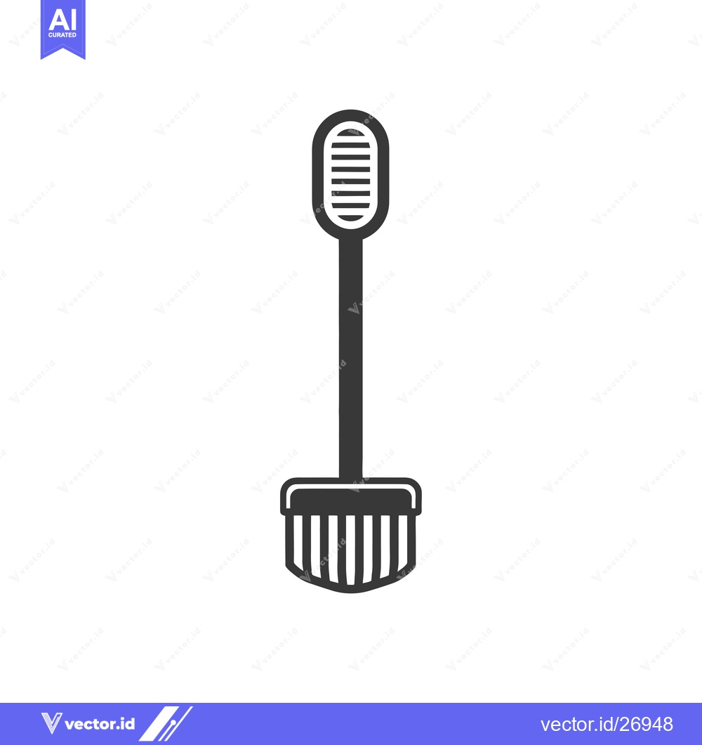 Premium Vector dari Black and White Toilet Brush Icon