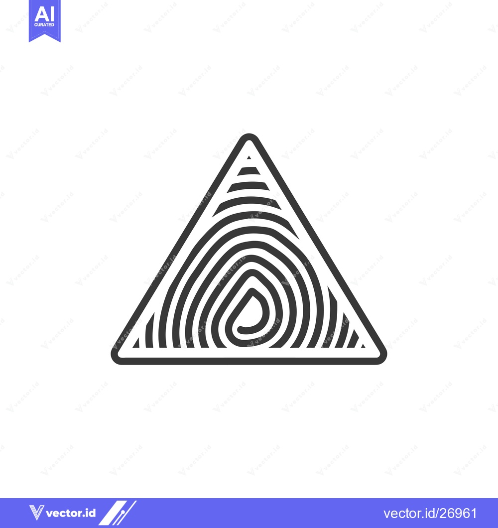 Premium Vector dari Black and white triangle with concentric circles and a teardrop shape