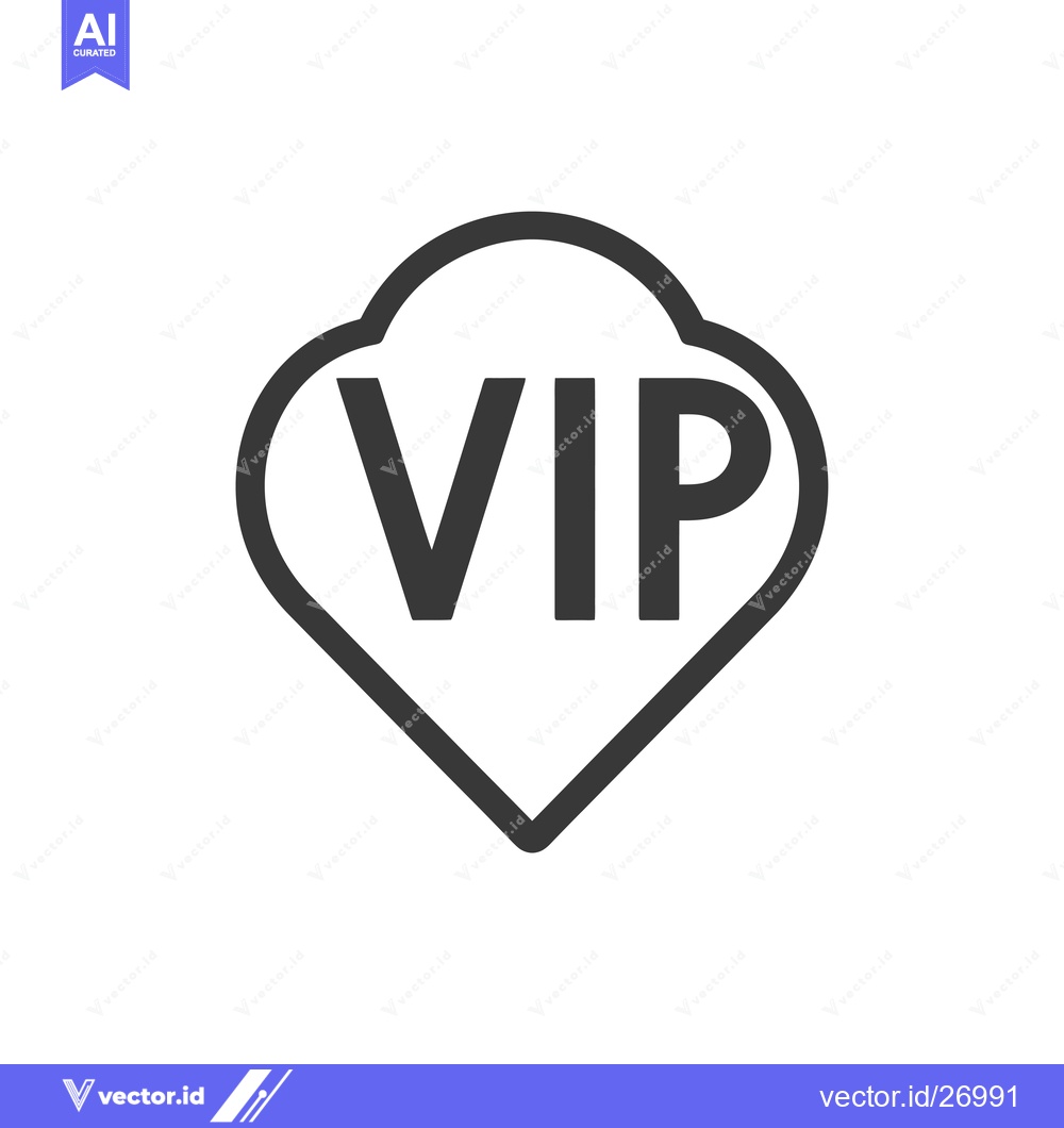 Premium Vector dari Black and White VIP Label Icon