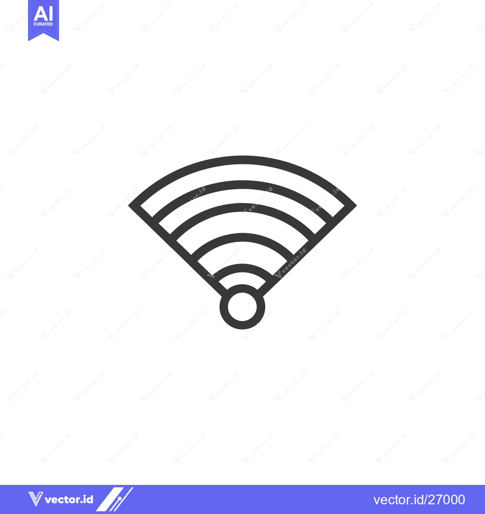 Premium Vector dari Black and White Wireless Signal Icon